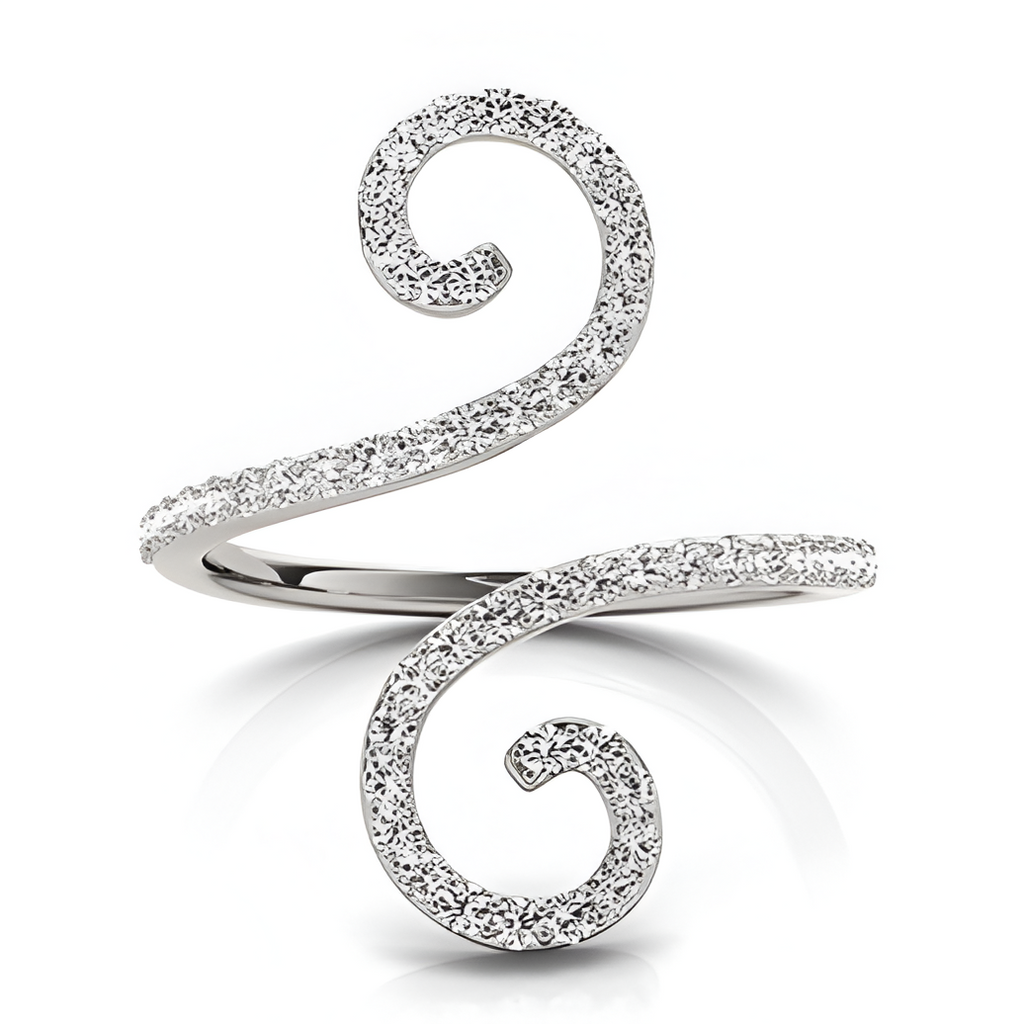 MAEVORA PAVÉ CURL OPEN Ring · 14K White Gold