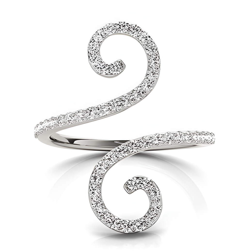 MAEVORA PAVÉ CURL OPEN Ring · 14K White Gold