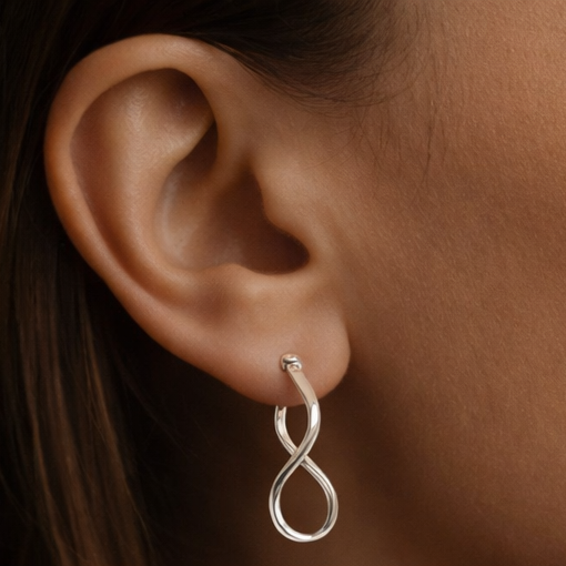 MAEVORA LOOP Earrings • 14K White Gold