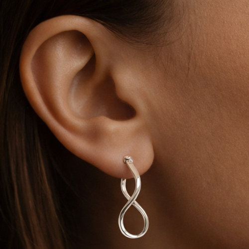 MAEVORA LOOP Earrings • 14K White Gold