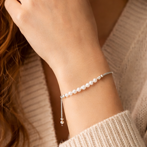 MAEVORA SOFT PEARL Bracelet · Sterling Silver