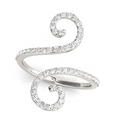 MAEVORA PAVÉ CURL OPEN Ring · 14K White Gold